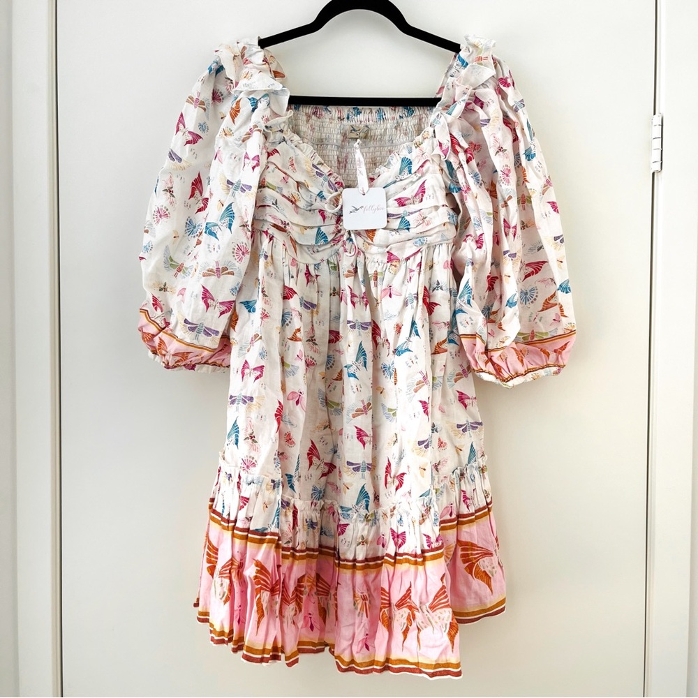 NWT Fillyboo Madame Butterfly Cotton Mini Dress XS
